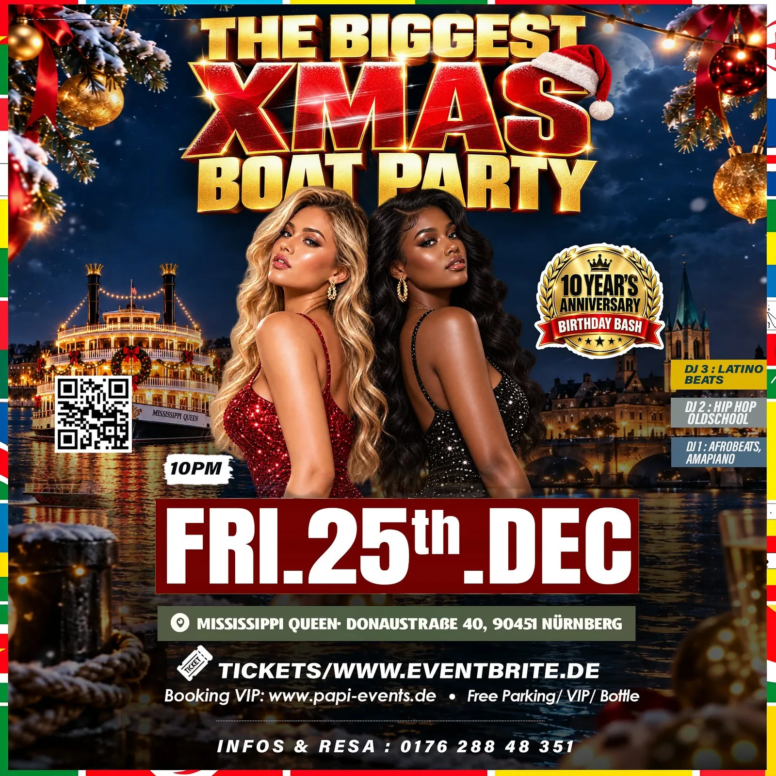 The Biggest Xmas Boat Party – 10 Years Anniversary Birthday Bash